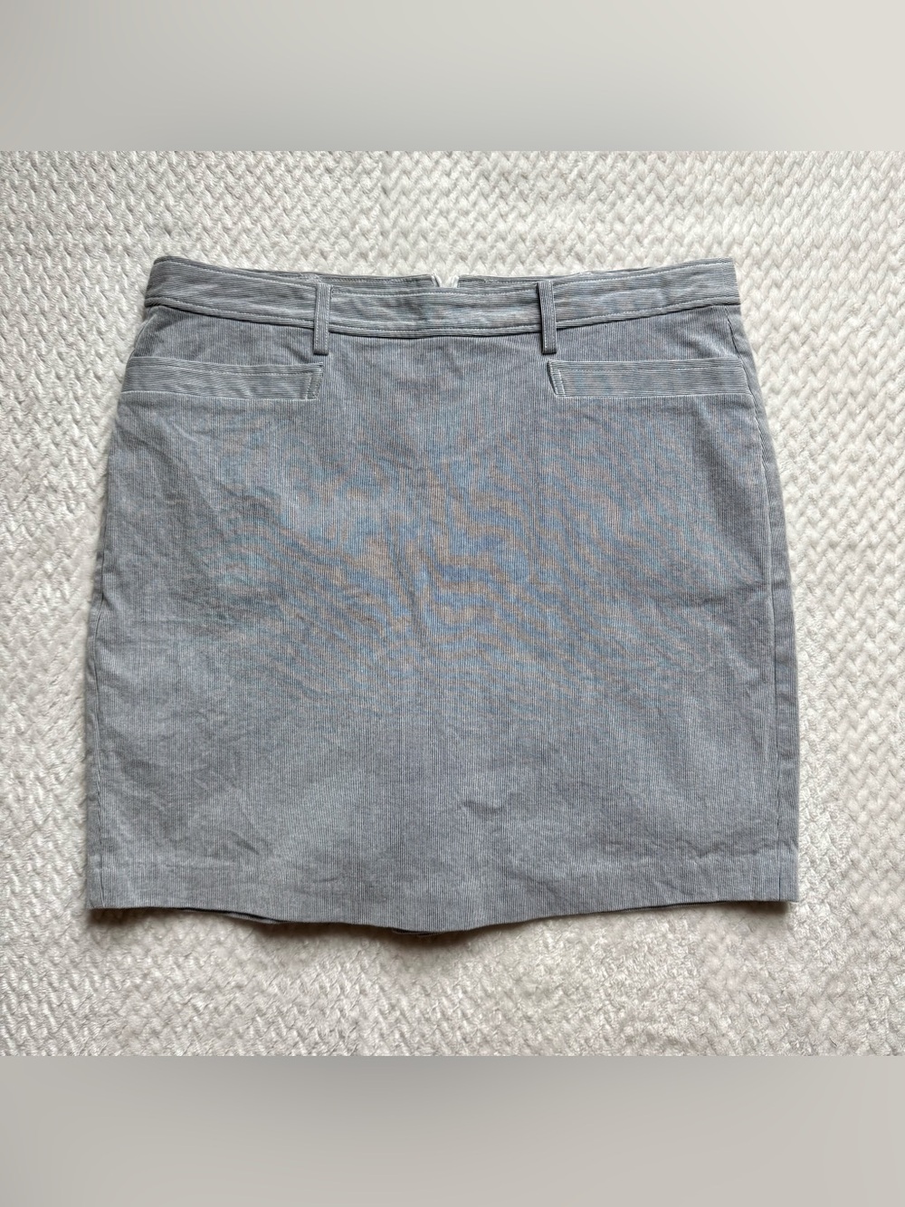 G/FORE Cotton Blend Golf Skort Size 6 Pinstripe Gray Athleisure Resort Preppy